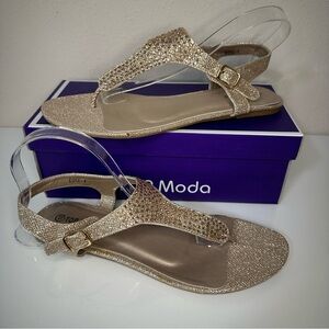 TOP Moda jeweled and glittered sandals